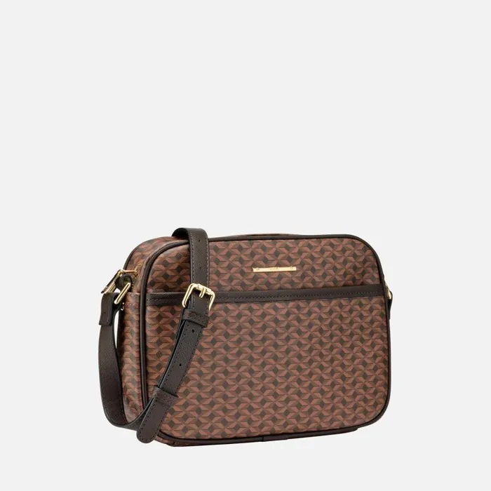 Woman Geox Bags CELESTYE WOMAN Dark Brown Crossbody Bag Dark Brown