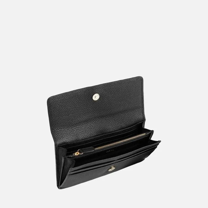 Woman Geox Purses And Wallets WALLET I Wallet Black Woman CASHMERE Black