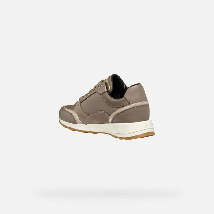 Woman Geox Sneakers NEW ANEKO ABX WOMAN Taupe Waterproof Trainers Taupe