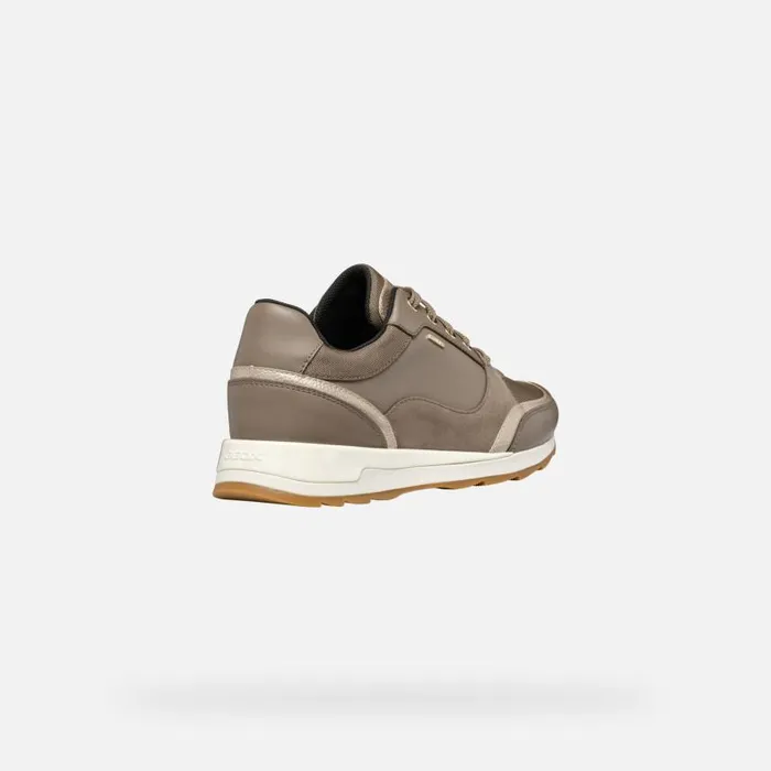 Woman Geox Sneakers NEW ANEKO ABX WOMAN Taupe Waterproof Trainers Taupe