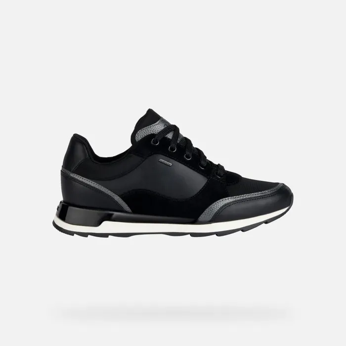 Woman Geox Sneakers NEW ANEKO B ABX B Waterproof Shoes Black Woman Geox Black