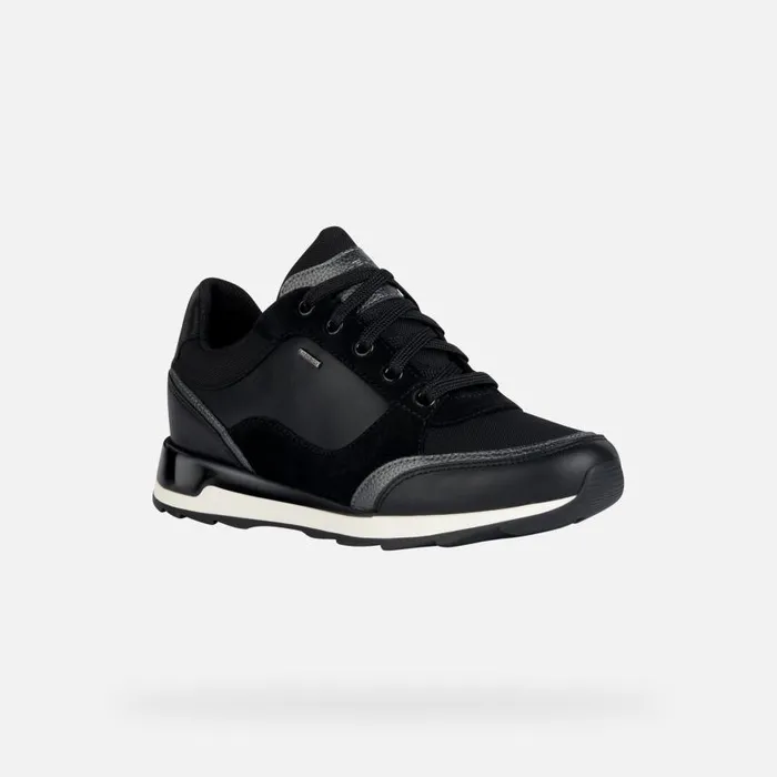 Woman Geox Sneakers NEW ANEKO B ABX B Waterproof Shoes Black Woman Geox Black
