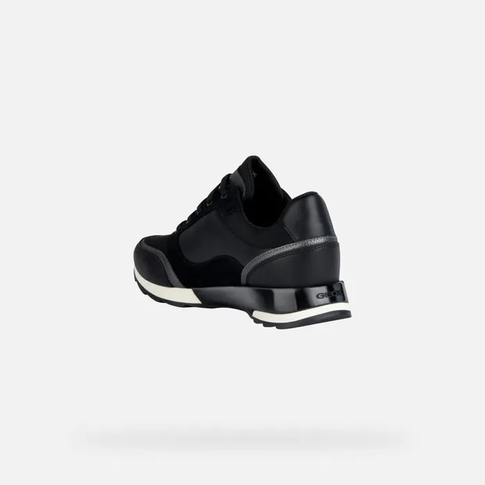 Woman Geox Sneakers NEW ANEKO B ABX B Waterproof Shoes Black Woman Geox Black