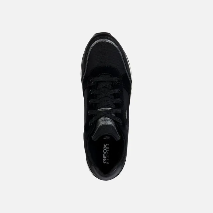 Woman Geox Sneakers NEW ANEKO B ABX B Waterproof Shoes Black Woman Geox Black