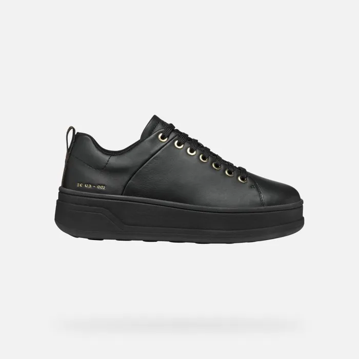 Woman Geox Sneakers SPHERICA ECUB2 WOMAN Black Low Top Sneakers Black