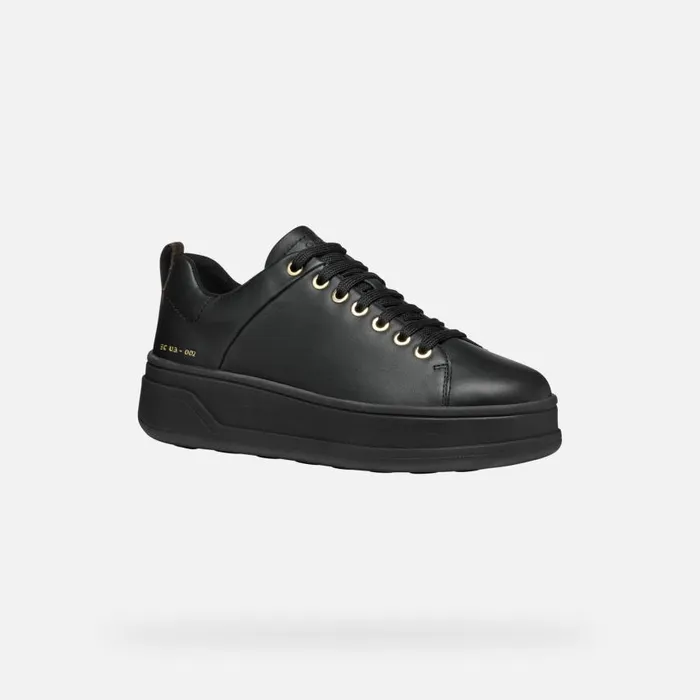 Woman Geox Sneakers SPHERICA ECUB2 WOMAN Black Low Top Sneakers Black