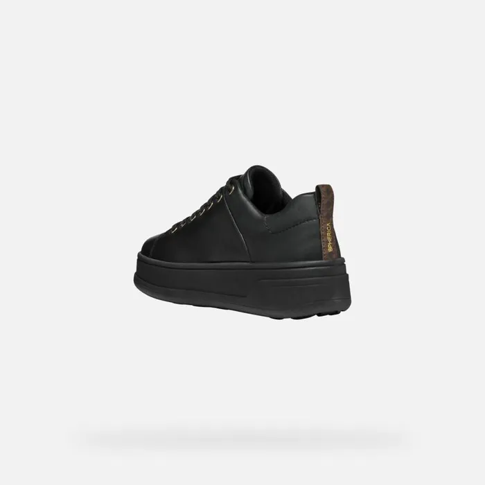 Woman Geox Sneakers SPHERICA ECUB2 WOMAN Black Low Top Sneakers Black