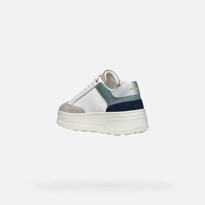 Woman Geox Sneakers SPHERICA ECUB2 WOMAN WhiteRock Low Top Sneakers Whiterock