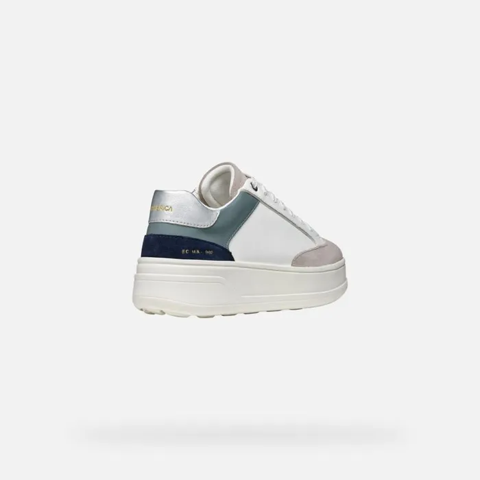 Woman Geox Sneakers SPHERICA ECUB2 WOMAN WhiteRock Low Top Sneakers Whiterock
