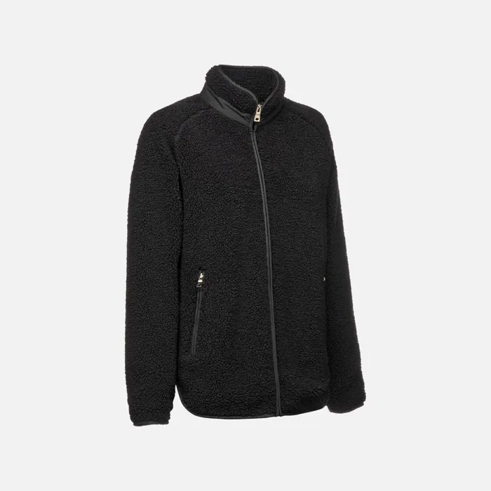 Woman Geox Sweatshirts And Hoodies SWEATER WOMAN Black Sweatshirt Black