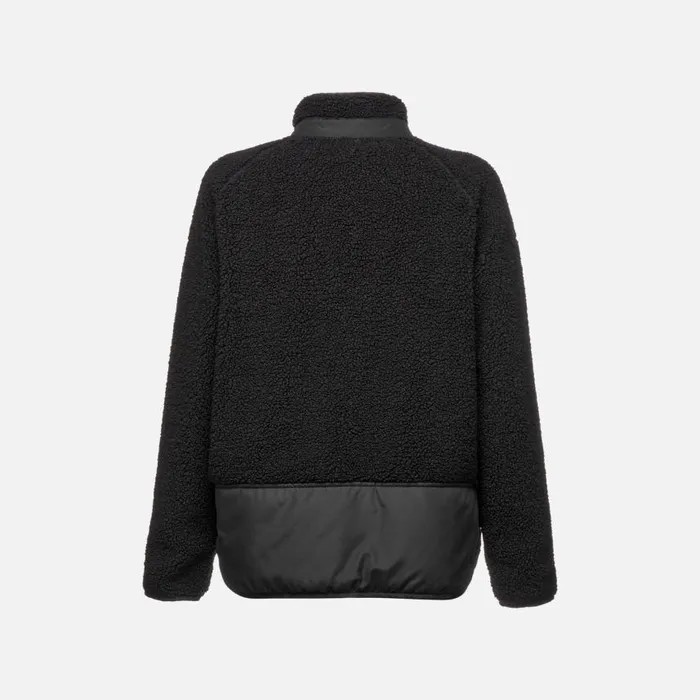 Woman Geox Sweatshirts And Hoodies SWEATER WOMAN Black Sweatshirt Black