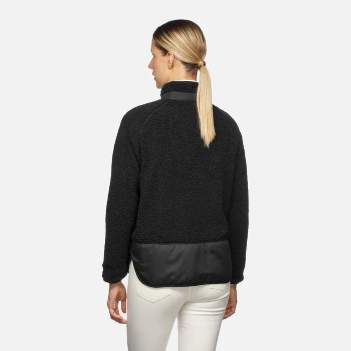 Woman Geox Sweatshirts And Hoodies SWEATER WOMAN Black Sweatshirt Black