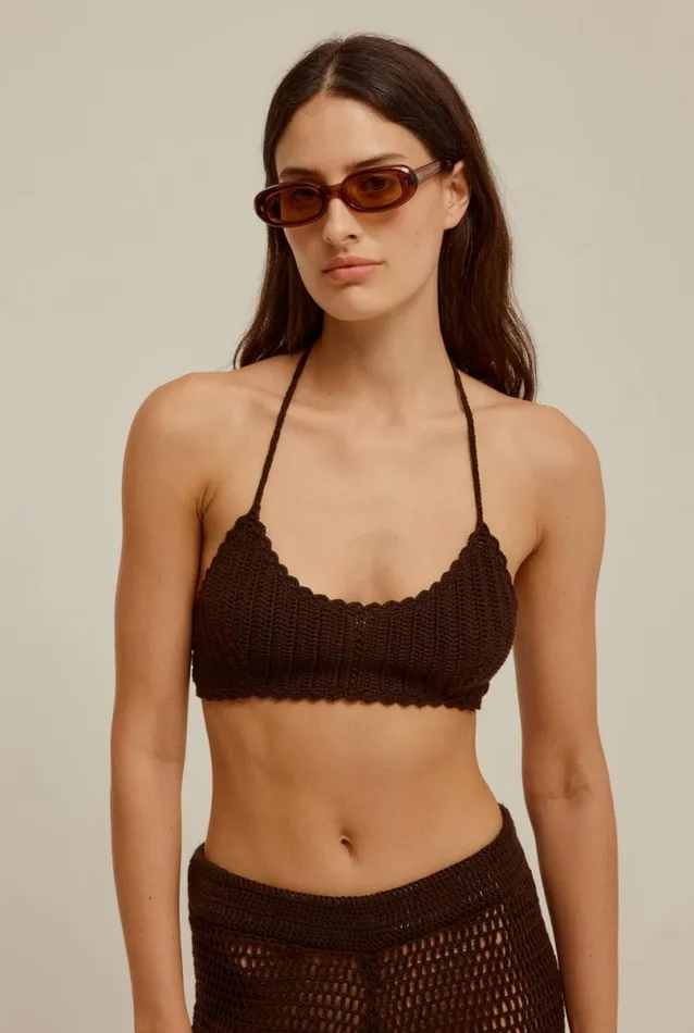 Woman Venroy Knitwear Crochet Bra