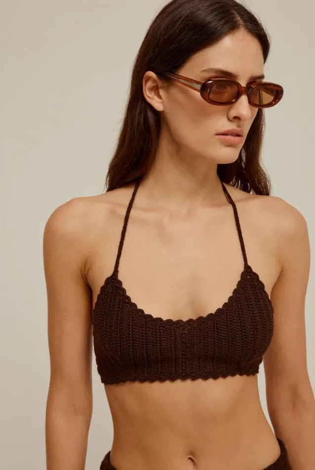 Woman Venroy Knitwear Crochet Bra