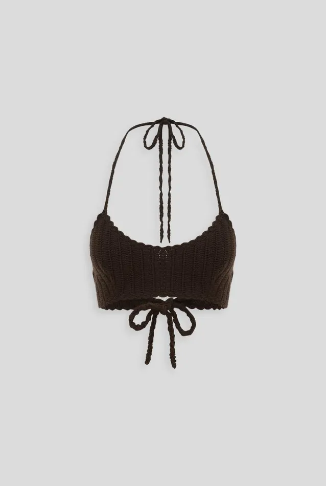 Woman Venroy Knitwear Crochet Bra