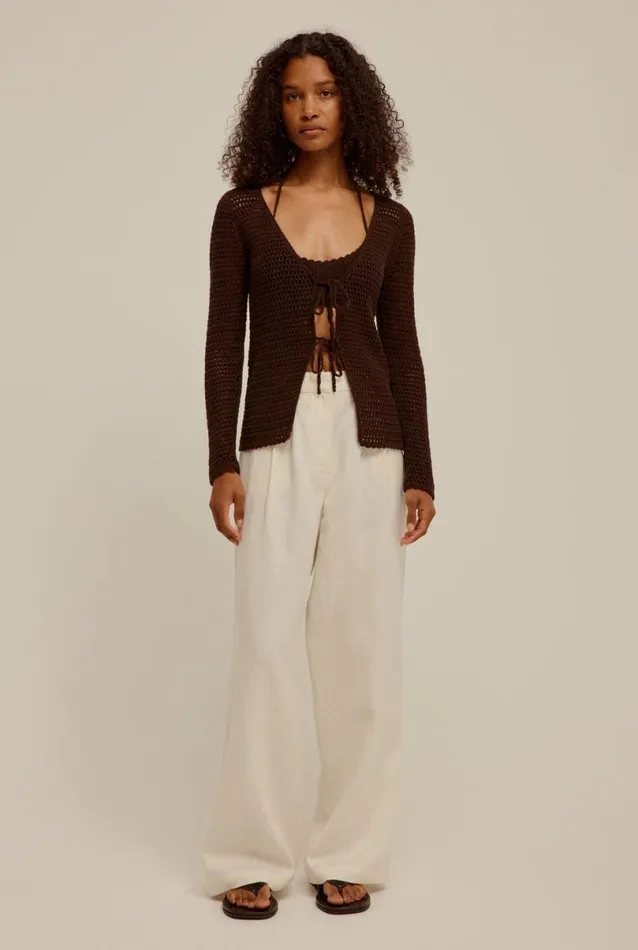 Woman Venroy Pants Fixed Waist Linen Trouser