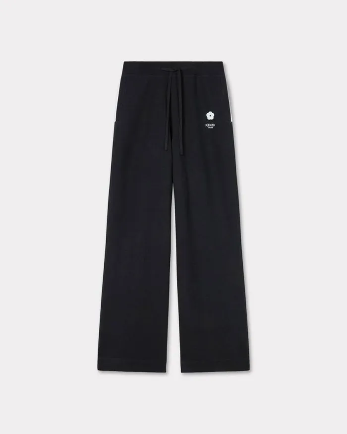 Women 039Boke 20039 Embroidered Pants In Wool And Cotton Black Kenzo Pants And Shorts