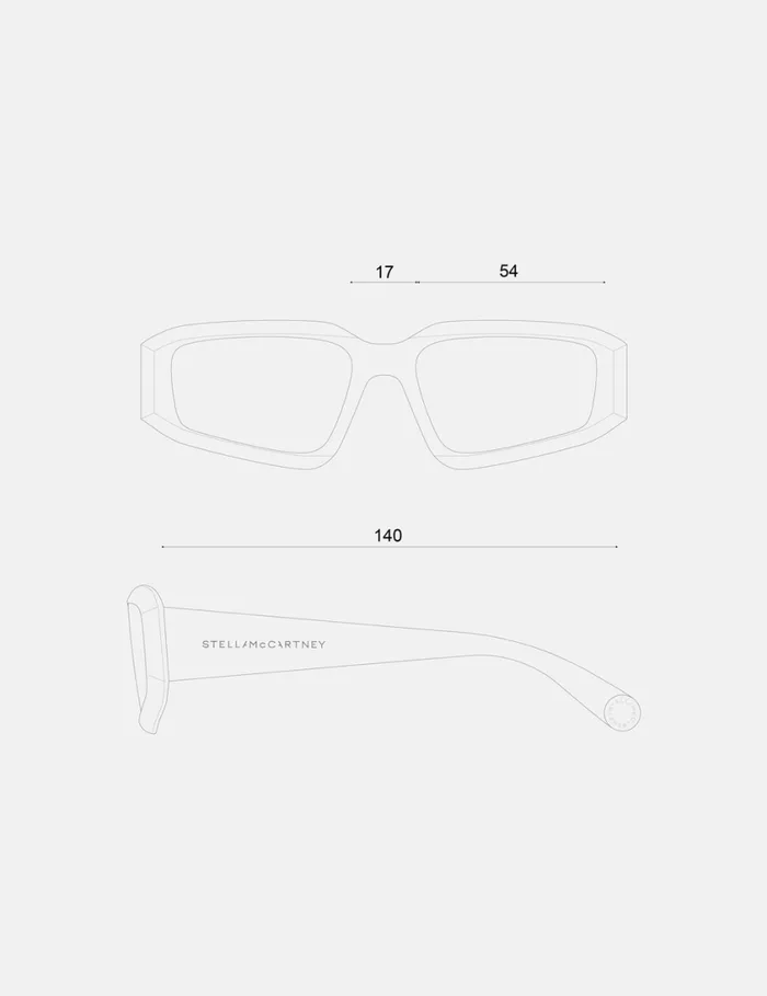 Women Abstract Rectangle Sunglasses Glossy Brown Stella McCartney Sunglasses Women Abstract Rectangle Sunglasses Glossy Brown Stella McCartney Sunglasses