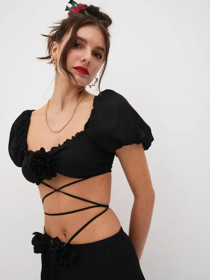 Women Adella Top Black For Love and Lemons Tops