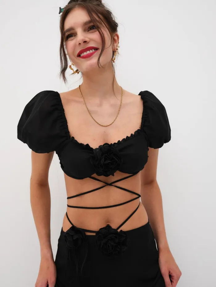 Women Adella Top Black For Love and Lemons Tops