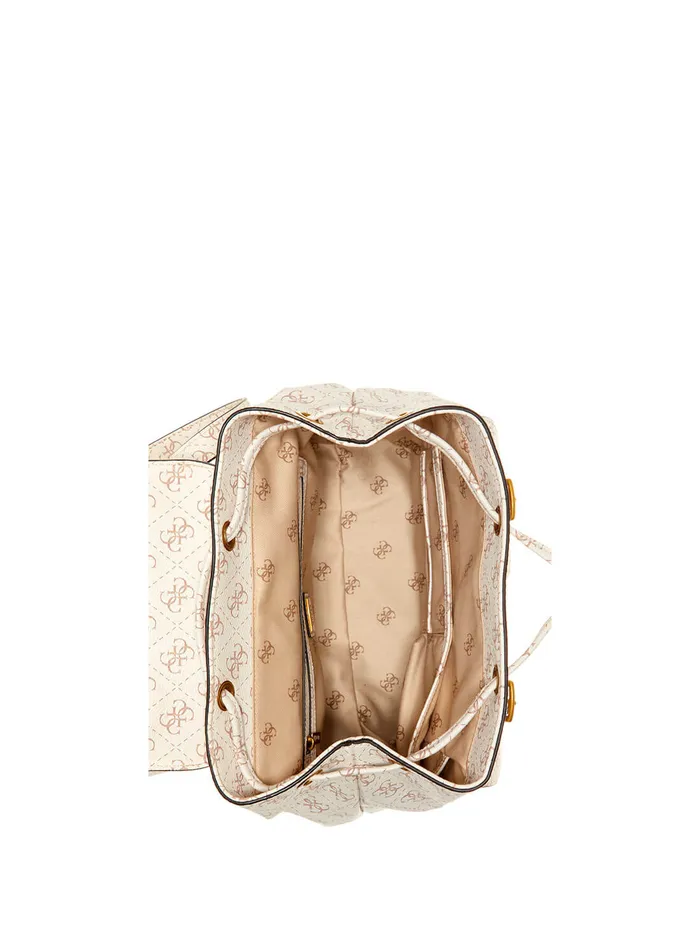 Women Backpacks GUESS Cream Multi No Limit Logo Backpack Women Backpacks GUESS Cream Multi No Limit Logo Backpack