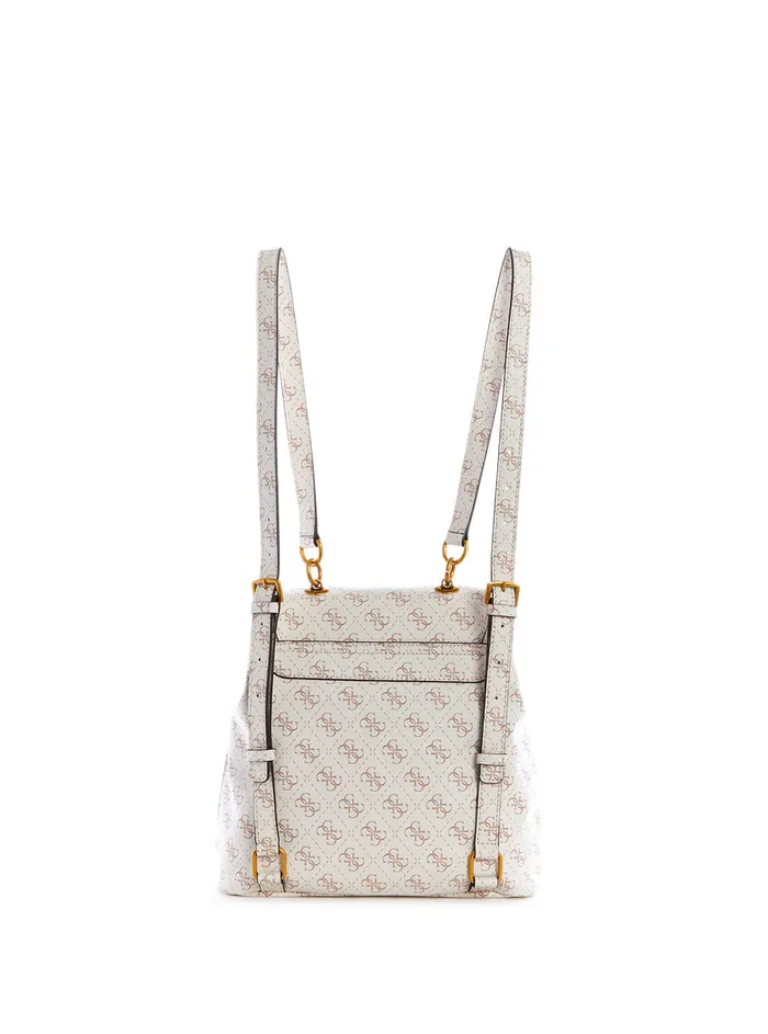 Women Backpacks GUESS Cream Multi No Limit Logo Backpack Women Backpacks GUESS Cream Multi No Limit Logo Backpack