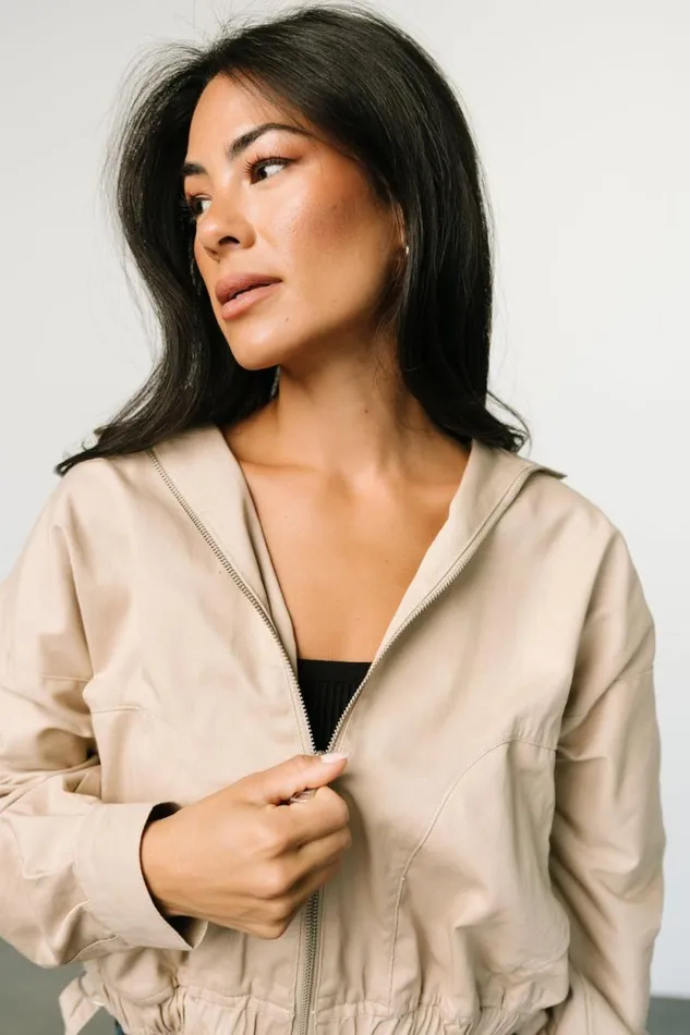 Women Beckett Bomber Jacket Tan Baltic Born Outerwear