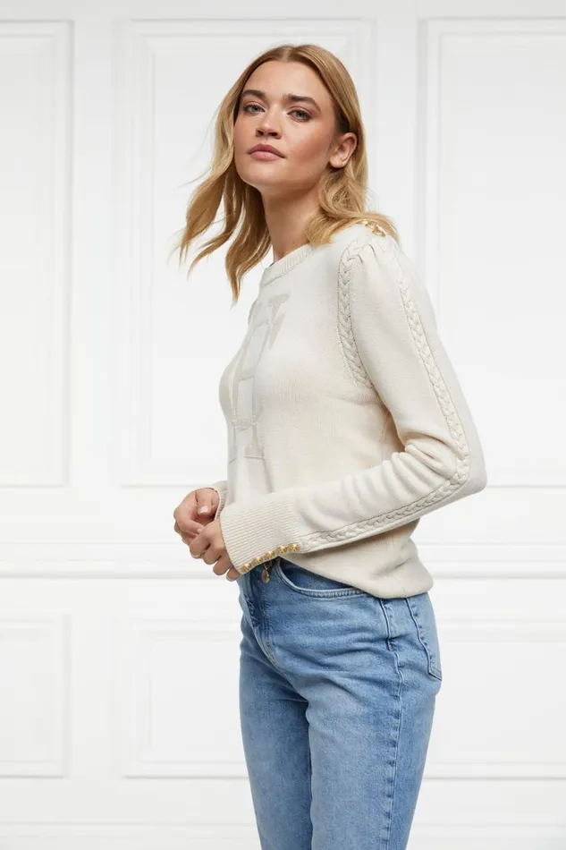Women Bibury Crew Neck Knit Almond Holland Cooper Knitwear