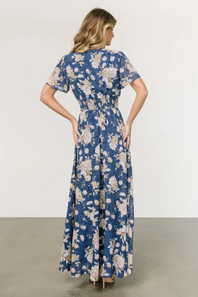 Women Birdie Maxi Dress Blue Blush Floral Baltic Born The Guest Edit Women Birdie Maxi Dress Blue Blush Floral Baltic Born The Guest Edit