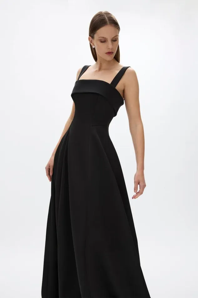 Women Black Dresses Rachel Gilbert Serra Gown Black