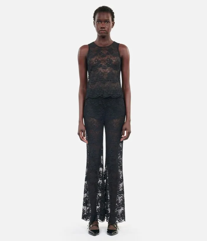 Women Black Lace Top THE KOOPLES Blouses and Shirts