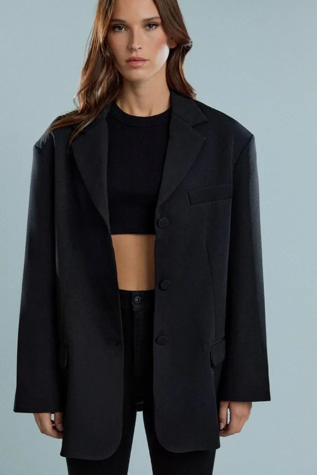 Women Blazers Bardot Akia Oversized Blazer In Black Black