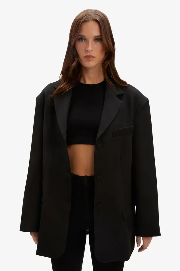 Women Blazers Bardot Akia Oversized Blazer In Black Black Women Blazers Bardot Akia Oversized Blazer In Black Black