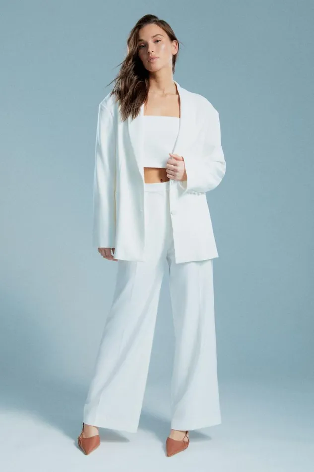 Women Blazers Bardot Malene Oversized Blazer In Orchid White Orchid White