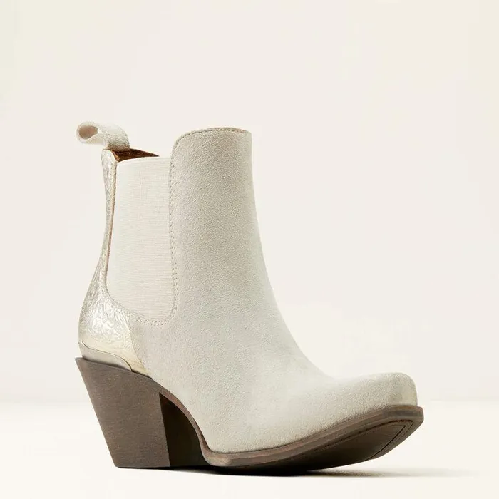 Women Booties Ariat Bradley Western Boot Cloud White Suedeembossed Pearl Women Booties Ariat Bradley Western Boot Cloud White Suedeembossed Pearl