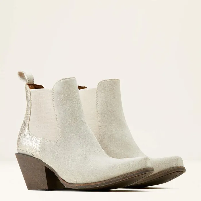 Women Booties Ariat Bradley Western Boot Cloud White Suedeembossed Pearl Women Booties Ariat Bradley Western Boot Cloud White Suedeembossed Pearl