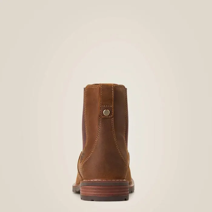 Women Booties Ariat Wexford Waterproof Chelsea Boot Weathered Brown