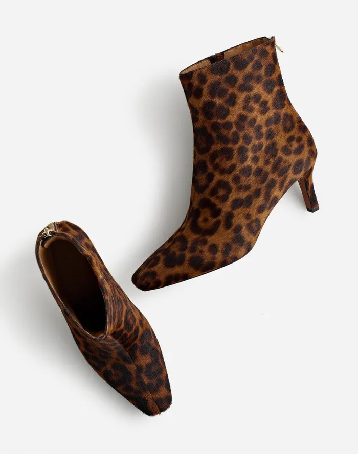 Women Boots Madewell The Dimes StilettoHeel Ankle Boot Caramel Multi
