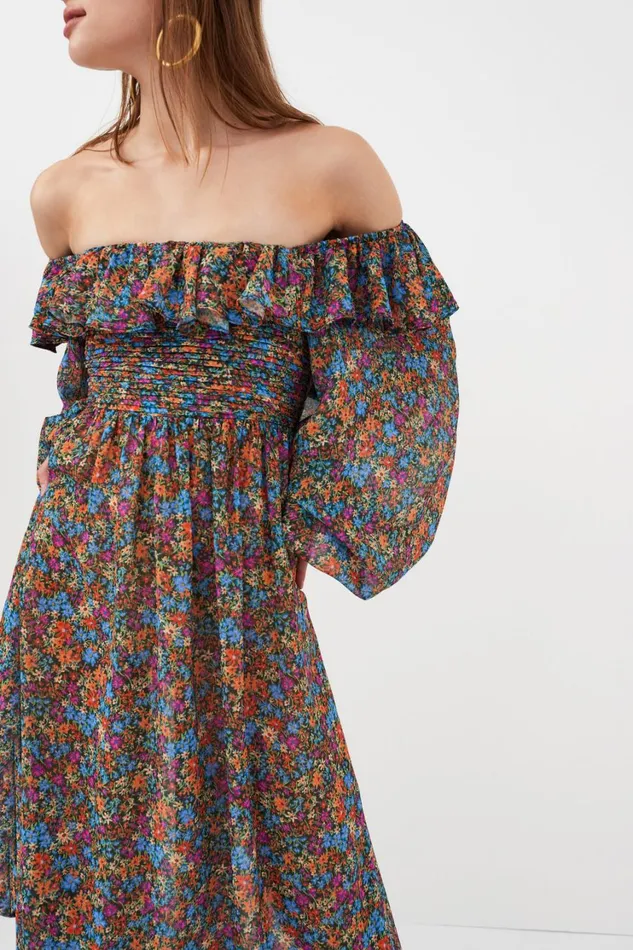 Women Brittany Midi Dress Blue For Love and Lemons Dresses
