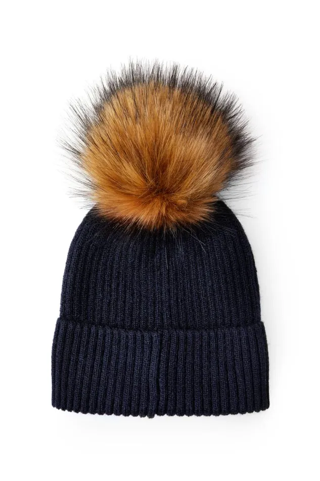 Women Burghley Bobble Hat Ink Navy Holland Cooper Hats and Headbands