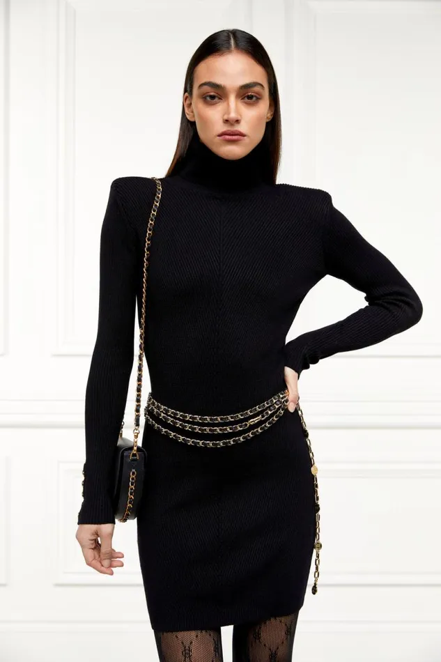 Women Chain Belt Black Gold Holland Cooper Belts