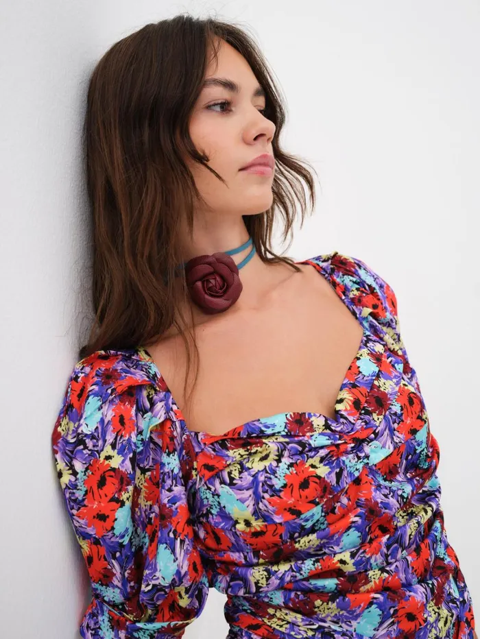 Women Chiara Puff Sleeve Mini Dress Purple For Love and Lemons Dresses Women Chiara Puff Sleeve Mini Dress Purple For Love and Lemons Dresses
