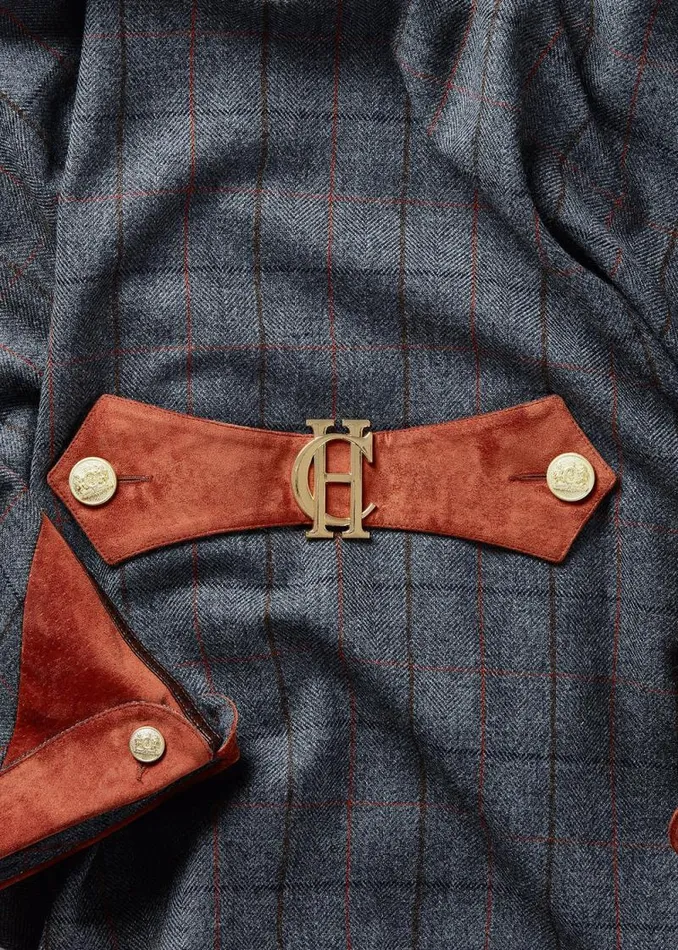 Women Chiltern Cape Mid Blue Check Holland Cooper Tailoring