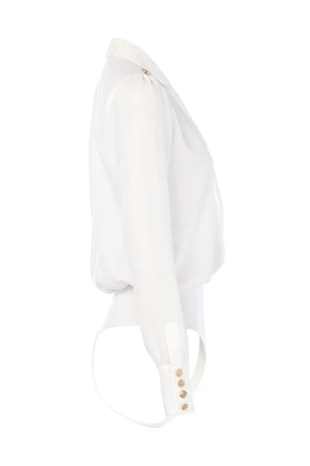 Women Cupro Shirt Bodysuit White Holland Cooper Shirts and Blouses Women Cupro Shirt Bodysuit White Holland Cooper Shirts and Blouses