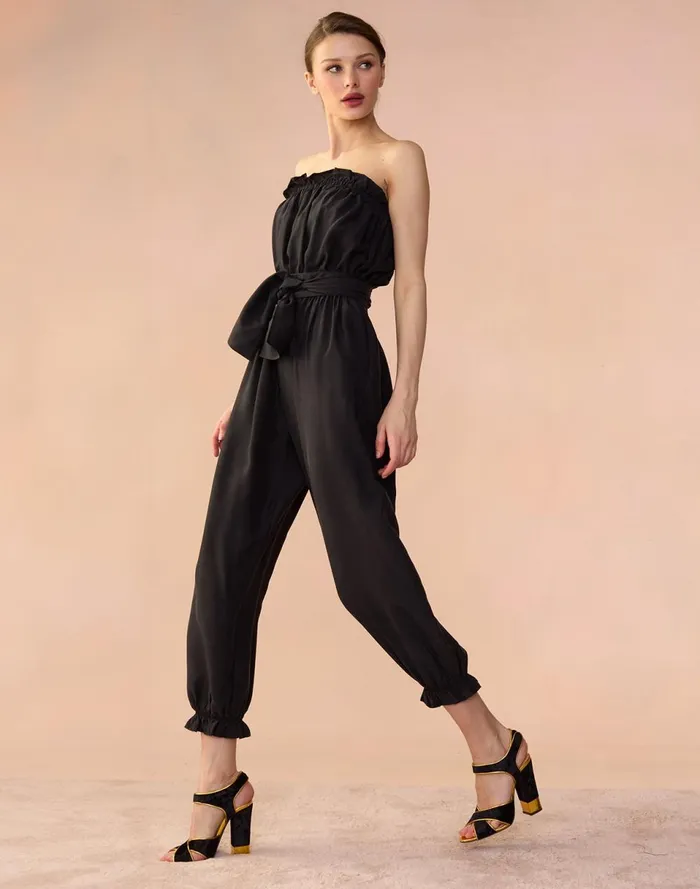 Women Cynthia Rowley Bottoms Cassis Jumpsuit Black