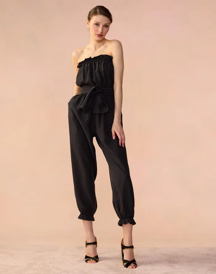 Women Cynthia Rowley Bottoms Cassis Jumpsuit Black