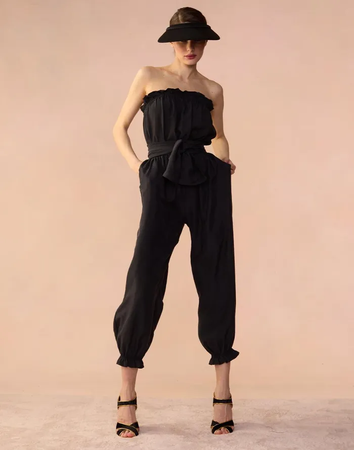 Women Cynthia Rowley Bottoms Cassis Jumpsuit Black