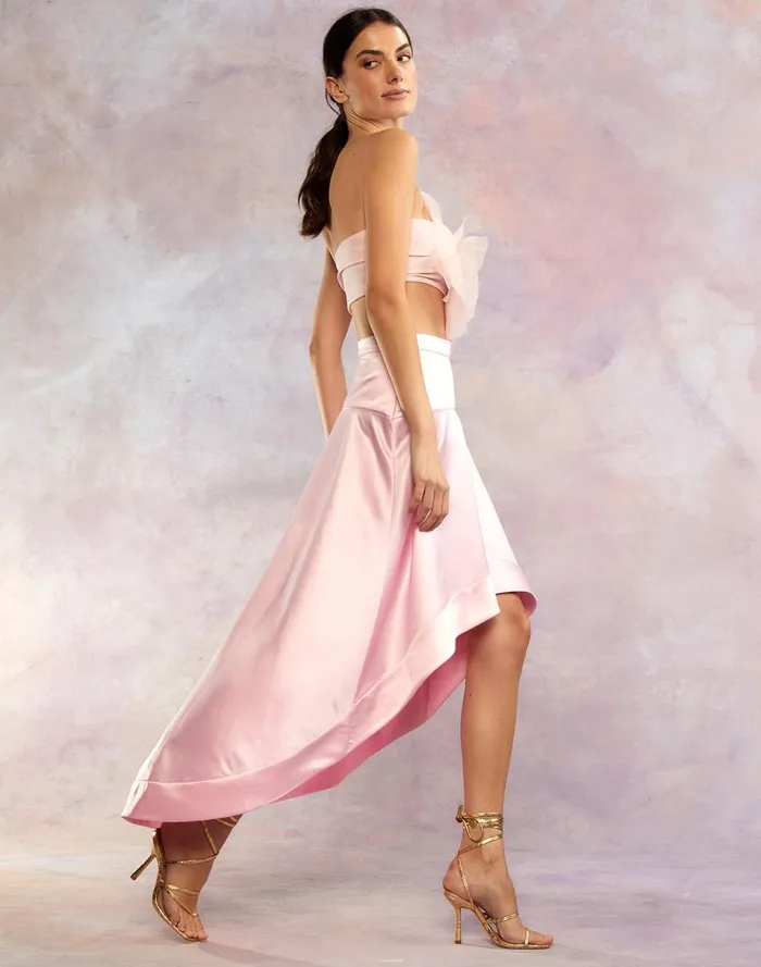 Women Cynthia Rowley Bottoms Livia Satin Skirt Pink Women Cynthia Rowley Bottoms Livia Satin Skirt Pink