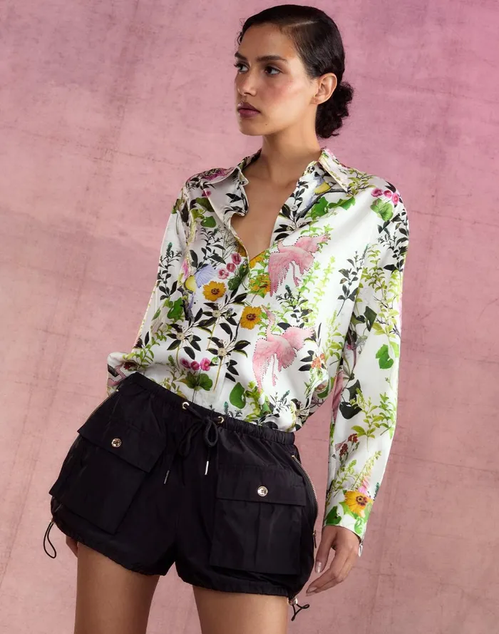 Women Cynthia Rowley Bottoms Nylon Cargo Shorts Black Women Cynthia Rowley Bottoms Nylon Cargo Shorts Black