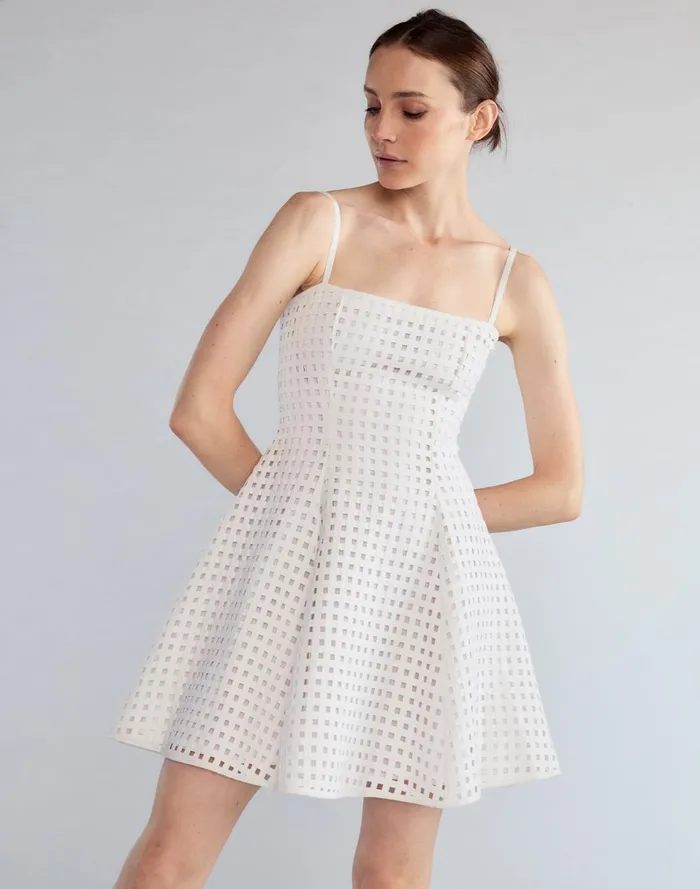Women Cynthia Rowley Dresses Birdcage Mini Dress White